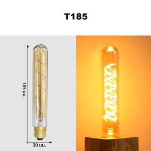 E27 LED หลอดไฟ 220V 4W A60 ST64 T45 T185 G80 G95 G125 Retro Vintage หลอดไฟ LED Edison โคมไฟเกลียวหลอดไฟสําหรับ Home