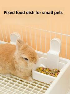 Adjustable Hanging Rabbit Food Bowl Pet Feeder Dish Prevents Chewing for Rabbits Guinea Pigs Chinchillas And Other Small Animals
