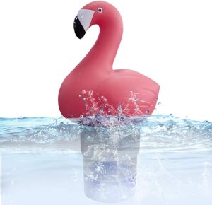 Cute Flamingo Floating Chlorine Dispenser for Swimming Pool Spa Hot Tub Chemical Dispenser