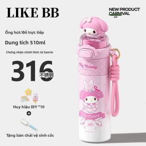 LIKE BB | Cốc Giữ Nhiệt Hai Vòi Có Ống Hút