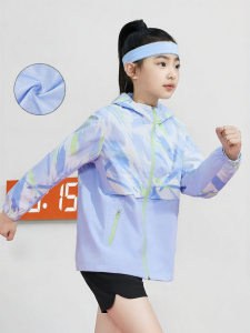Qiaodan | Áo Khoác Chống Gió Thể Thao cho Trẻ Lớn và Vừa Mùa Xuân Thu Vải Mesh Thông Khí