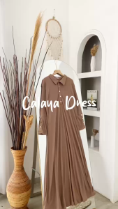 CALAYA KNIT DRESS - FLOTTILICIOUS / Dress Wanita Muslim Polos Knit Termurah Fashion Outfit Casual Cantik Top Style