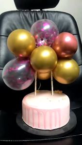 UMI 10pcs/pack 5inch Latex Metallic Balloon Birthday Party Wedding Cake Decoration Party Supplies Cake Topper Confetti Belon