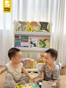 SG Stock - 3 in 1 Drawing White Board Bookshelves and Toys Storage Fun Board Space Saver Suitable Bookshelves all in one set White Board for Toddles Kids Children Education Learning board