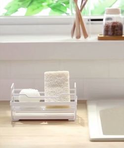 Rak Stainless Sponge Cuci Piring Dishwashers Stainless Rack Sponge Holder Detergent Place / Rak Sponge Cuci Piring Nordic Style Anti Karat