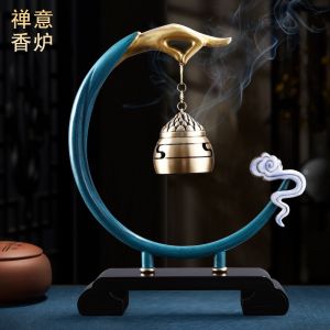 New Chinese Zen Style Incense Burner Decorative Hanging Copper Material Living Room Entrance High End Sound Decoration Accessories