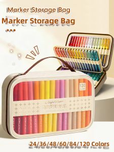 Soft-Tip Colorful Marker Storage Bag 120 Colors