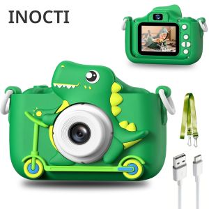 กล้องเด็ก INOCTI ชุดไดโนเสาร์ กล้องเด็ก กล้องวิดีโอดิจิตอลสําหรับเด็กวัยหัดเดิน ของเล่นสําหรับของขวัญวันเกิดคริสต์มาส