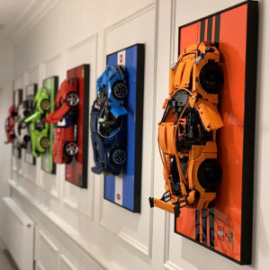 Compatible with Lego Wall Building Blocks Display Frame Porsche 911 Car Wall Photo Frame Toy Wall Car Picture Frame