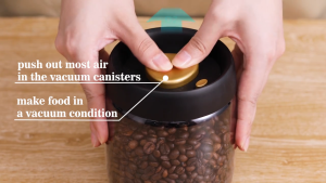 Vacuum Sealed Jar / Coffee Bean Vacuum Jar / Air-Tight Herbs Vacuum Jar / Vacuum Storage Container / Air Extraction Storage Can / Moisture-proof Tank