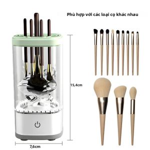 Máy Làm Sạch Cọ Trang Điểm Nhanh Bằng Điện Cắm Là Chạy Dùng Cho Gia Đình Làm Sạch Bông Phấn Và Dụng Cụ Trang Điểm