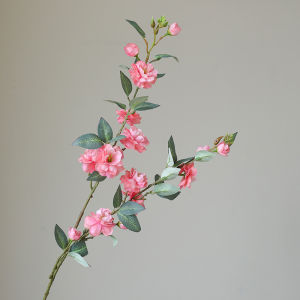 Hoa Giả Camellia Cành Dài Với Lá Giả Chất Liệu Lụa Mô Phỏng Như Thật Dùng Trang Trí Đám Cưới Nhà Cửa Bàn Ăn Phụ Kiện Tiệc Tùng