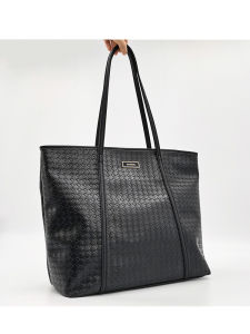 Export Big Bag Soft Leather Womens Woven Bag Large Capacity Shoulder Bag Autumn and Winter Wild Texture Tote Bag Underarm Bag