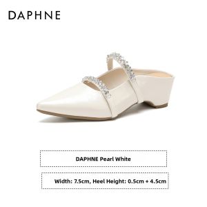 Daphne | Pointed Toe Mule Slipper Pumps with Concealed Heel Female Summer