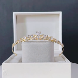 VitaStoree Mahkota Alloy Putri Elizabeth Pendek Wisuda Sash Crown Basic