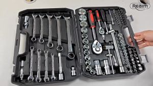 REALM ชุดเครื่องมือ ชุดบล็อก 82 ชิ้น ชุดเครื่องมือมัลติฟังก์ชั่น ชุดเครื่องมือช่างอเนกประสงค์ ชุดประแจบล็อก ขนาด 1/4 พร้อมกล่องพลาสติกกันกระแทก Realm Tools - Lazada