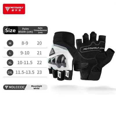 Motowolf | Summer Breathable Leather Carbon Fiber Anti-slip Motorcycle Gloves