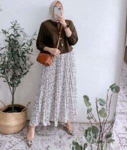 ONE SET ZAVIKA SETELAN ROK ROK PLISKET RAYON PREMIUM MIX POLO LINEN JUMBO WANITA