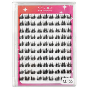 Lanjinglin 10 Rows of Large Capacity Glue-free False Eyelashes Single Cluster C-curled Soft And Natural Self-adhesive Eyelashes