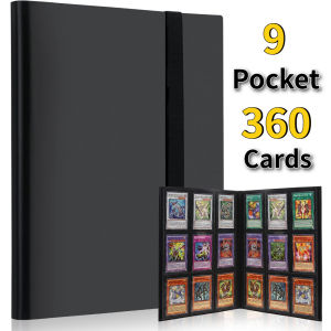 Card Binder with 9 Pocket Trading Card Album Display Binder 360 Side Loading Pocket Holder for TCG Yugioh MTG Game Card Book