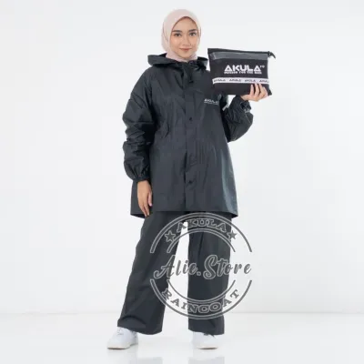 Akula Jas Hujan Setelan Pria Wanita Dewasa Tebal dan Kuat