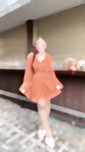 TW21901 เดรสสั้น คอปก แขนยาว กระโปรงพริ้ว ๆ เนื้อผ้า ซีฟอง มีซับใน