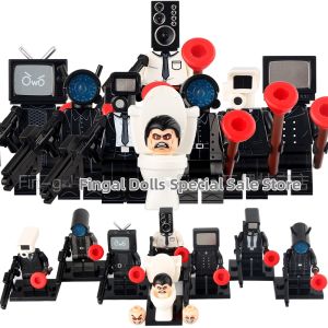 Mini Figure Building Blocks Mini Toilets TVs Security Cameras Speakers Toys