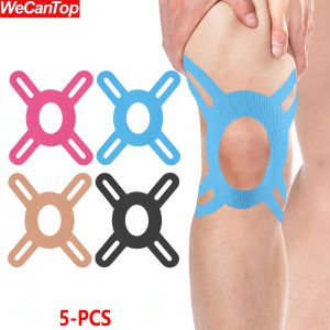 5PCS Kinesiology Tape - Precut for Knee Pain Relief Waterproof Sports Support for Running & Joint Stability (Latex-Free)