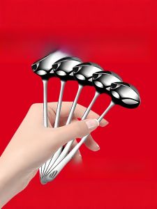 Kitchen Oil Separating Spoon Stainless Steel 304 Cooking Utensil Oil Drainage Soup Spoon Fat Strainer Utensil for Home Use