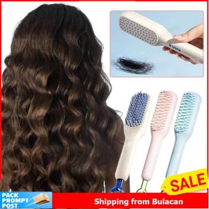 1pcs Massage Scalp Anti-Static Hair Comb Self Cleaning Anti-static Women Comb Retractable Bristles