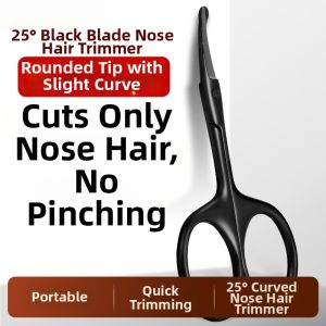 JINHUAN | Stainless Steel Manual Round-Tip Mens Nose Hair Trimmer