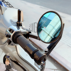For Vespa Sprint Primavera 180 150 GTS 300 Scooter Side Mirror Handle Bar Mirrors Blue Glass