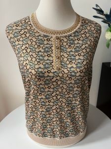 Autumn New Flower-Mesh T-shirt Knitting Tops Mom Wear Loose round Neck Pullover Diamond-Embedded Middle-Aged and Elderly Spring & Fall Women