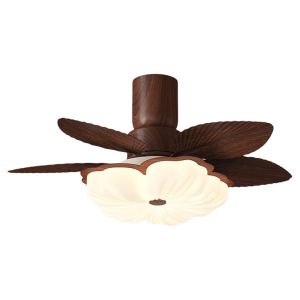 QINGYAO | Retro Eye-Protective Childrens Room Ceiling Fan Light