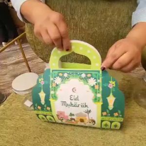 (1 lbr) Box Lebaran Jinjing untuk Toples Kue Kering / Dus Idul Fitri