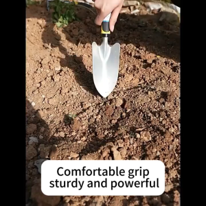 4-Piece Gardening Tool Set | Multi-Functional Hoe Trowel & Rake with Soft Rubber Handle | Durable Garden Hand Tools