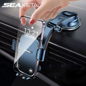 Pemegang telefon kereta SEAMETAL berdiri Gravity Dashboard pemegang telefon air terjun berbentuk sokongan telefon mudah alih untuk iPhone 15 14 Pro Xiaomi Samsung