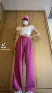 Kinwoo Women High Waist Trouser Loose Type 25-35 Pants