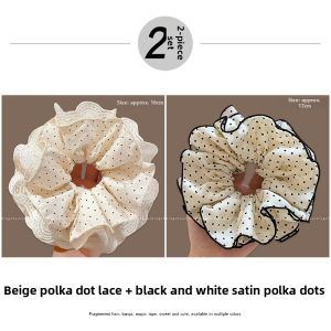NING ZHOU | Luxe Satin Polka Dot Oversized Bow Headband