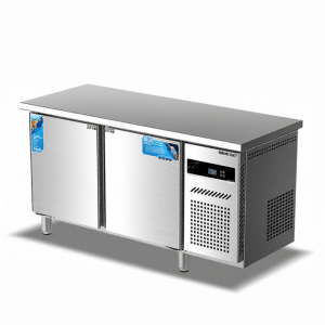 Commercial Stainless Steel Workstation Refrigerator Dual Temperature