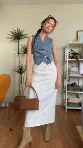 MARCUS DENIM TOP เสื้อกั๊กผ้ายีนส์ ราคาเฉพาะเสื้อ ผ้าผ้ายีน ที่นี่