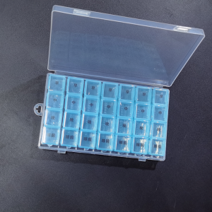 Transparent Long Medicine Box Elderly Portable Tablet Box Morning Afternoon Evening Bedtime Four Grids Integrated Storage Box