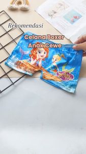 3pcs CD Celana Dalam Anak Perempuan Boxer Karakter Lucu 1-7Tahun Free Pouch