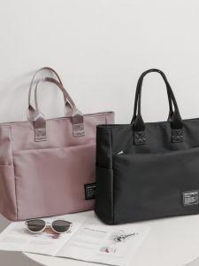 Large Capacity Nylon Canvas Computer Briefcase Oxford Cloth Commuting Fashion Document Handbag Soft Handle Tote Bag for Youth