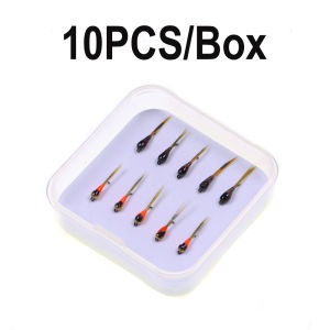 10PCS Premium Quick-Sinking Beadhead Copper Head Perdigon Nymph Flies For Trout Panfish Grayling Stream Lack Fishing Lures