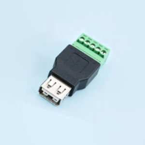USB Connector USB 2.0 Type A Female/Male To 4/5 Pin Screw Terminal Plug Connector Adapter USB Turn Terminal Avoid Welding Plugs