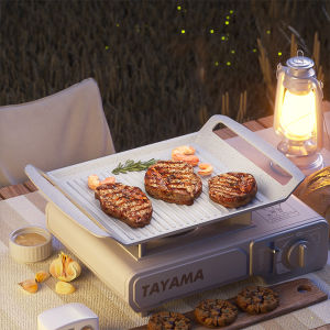S&S Grill Plate Non Stick Roasting Trays Outdoor Grill Pan Cassette Stove Camping Maifan Stone BBQ Plate Induction Cooker Barbecue Pot Portable Special Frying Pan
