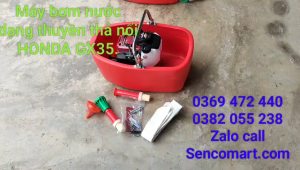 Máy Bơm Xuồng Tưới Cây - Máy Bơm Nước Dạng Thuyền 4 Thì Honda GX35