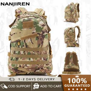 Nanjiren 45L Person Survival Outdoor Combat Assault Bag Hiking Hunting Bag Large Tactical Backpack Travel Bag
