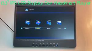 13.3 Inch IPS Display Car Headrest Monitor MP5 Video Player 2K Screen Electronic Album AV HDMI VGA BNC Input 2*2W Speaker